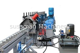 1.5mm-2mm Galvanized Steel Vineyard Post Roll Forming Machine  Efficiency Hydraulic Punching and Gearbox Drive
